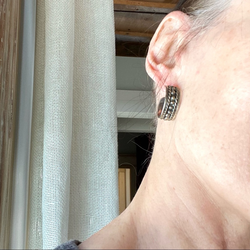 Vintage sterling earrings - Picture 4 of 5